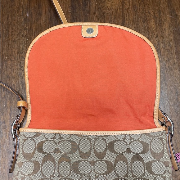Coach Brown Signature Crossbody Bag - Picture 10 of 14
